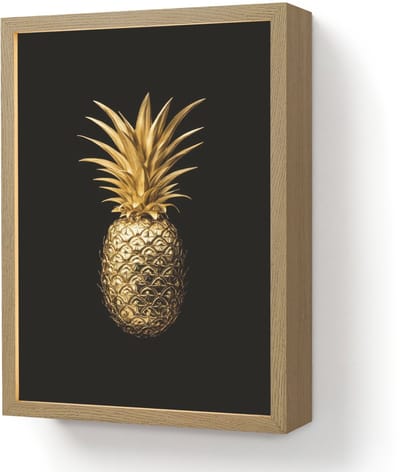 Wandlamp 30x40 cm - Oplaadbaar - Ananas - Zwart - Goud - Luxe - Wandlampen binnen woonkamer - Slaapkamer lamp - Decoratieve nachtlamp - Vloerlamp draadloos