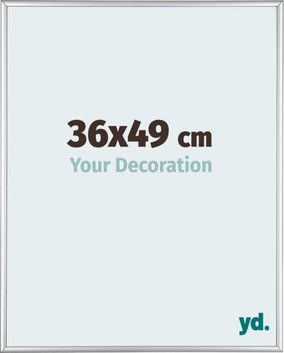Your Decoration - Fotolijst 36x49 cm - Aluminium - Zilver Hoogglans - Kent