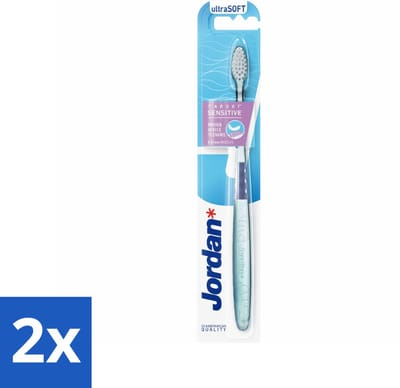 2 x Jordan - Tandenborstel - Target Sensitive - Ultra Soft - Tandenborstel - Gevoelige Tanden - Zachte Tandenborstel - Kleine Borstelkop - Ultra Zachte Borstelharen