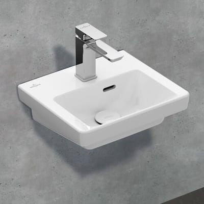 Villeroy & Boch Subway 3.0 wash hand basin 37 cm, with 1 tap hole, with overflow 43703701