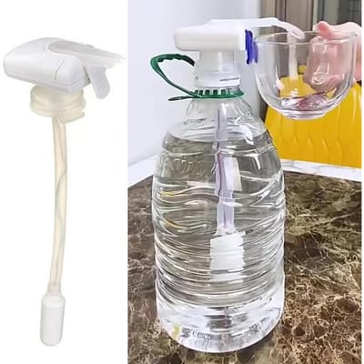 Rietje Zuigpomp Automatische Drank Stro Drank Dispenser Magic Tap Spill Proof Waterpomp Diy Dispenser wit