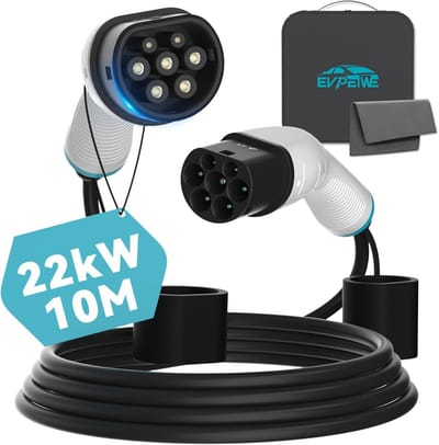 22 kW 32A Driefasige Oplaadkabel Type 2 voor Elektrische Auto (10m) met Draagtas