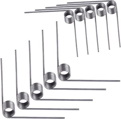 Dailygoods - 10 Stuks V-vormige Rvs Torsiespringen - 5mm Buiten Diameter, 90° Deflectie