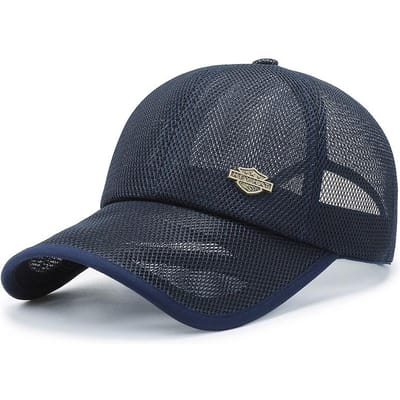 Casquette d'été en maille fine pour homme, casquette de baseball décontractée, à séchage rapide, respirante, à bec de canard gray