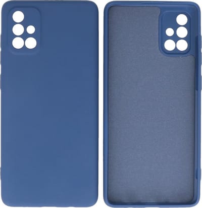 Hoesje Geschikt voor de Samsung Galaxy A71 - Fashion Color Backcover Telefoonhoesje - Navy