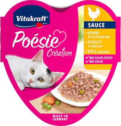 Vitakraft Poésie Creation In Saus Alu 85 g - Kattenvoer - Kip&Groente