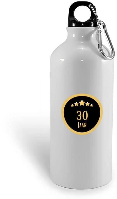 Hacebo® - 30 jaar waterfles - iemand die 30 jaar is geworden of 30 jaar lang een relatie hebben of getrouwd zijn - verjaardagscadeau - verjaardag - cadeau - kado - geschenk - gift - relatie - trouwdag - jubileum - water fles - 400ML