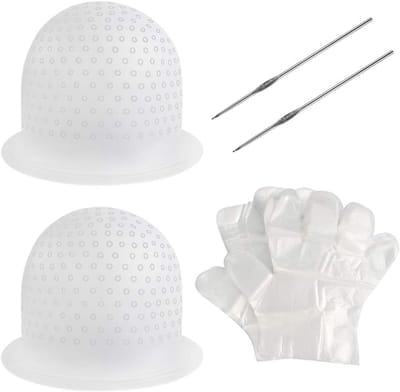 Haarverf Kapjes Set - Haarkleuring Accessoires - Professioneel Kleuren - Herbruikbaar Siliconen Materiaal - 20x31cm Kap - Blauw