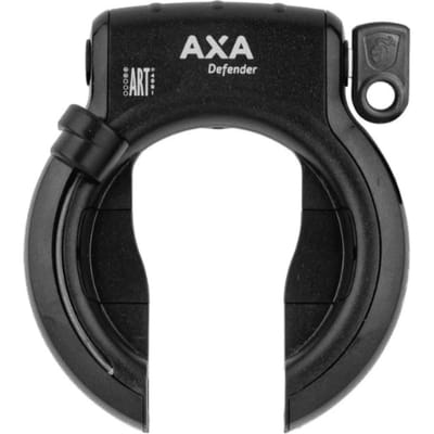 AXA Defender Ringslot – ART 2 Fietsslot – Met plug‑in mogelijkheid – Gehard staal – Multi‑bevestiging – Beveiligingsniveau 12 – Zwart