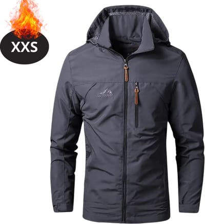 Nivard Windjas Voor Heren - Parka - Lente & Herfst - Jas - Volwassen - Windjack - Windbreaker - Outdoor - Buiten - Donkergrijs - Maat XXS