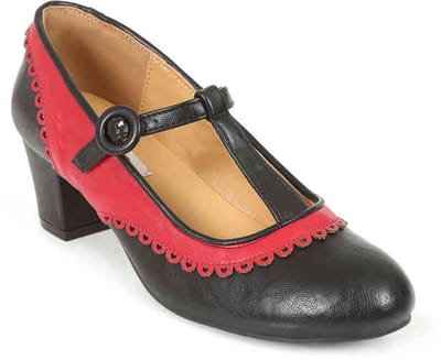 Banned - Vintage Voyager Pumps - 39 Shoes - Rood/Zwart
