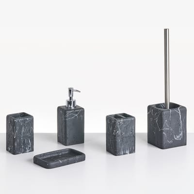 VILCANOTA - Badkameraccessoireset - Zwart - Polyresin