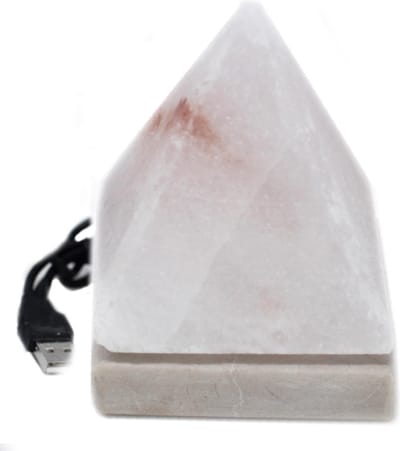 Piramide WIT Zoutlamp - Kwaliteit USB - 7.5x7.5x10.5m