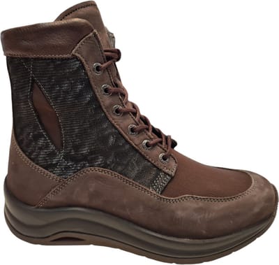 Wolky 0098390 302 Ellon SF asfalt Dames Veterschoen - Bruin - 41