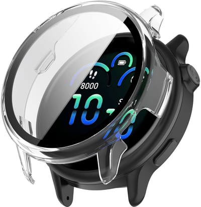 Strap-it Hard case hoesje met screenprotector - geschikt voor de Garmin Vivoactive 6 (transparant)