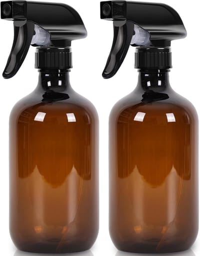 Reiniging water spuitfles planten tuin, waterspuit verstuiver sproeifles haar 2 stuks 500 ml spuitfles, waterspray plantensproeier watersproeifles (bruin)