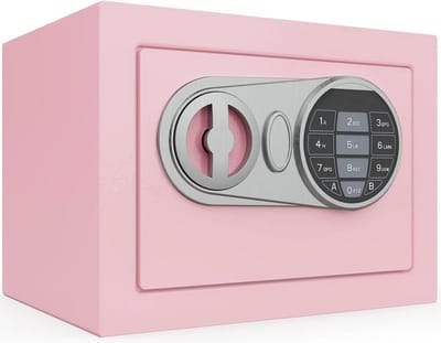 Digitale Kluis - Elektronische Box - Veilig Opbergen - Dubbele Vergrendeling - 0.23 Kubieke Voet - Roze