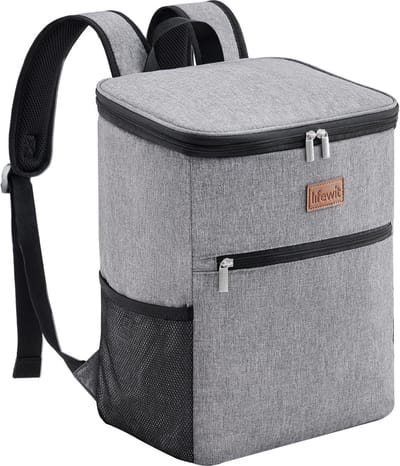 Koeltas Rugzak 24L Waterdicht – geïsoleerde koelrugzak grijs