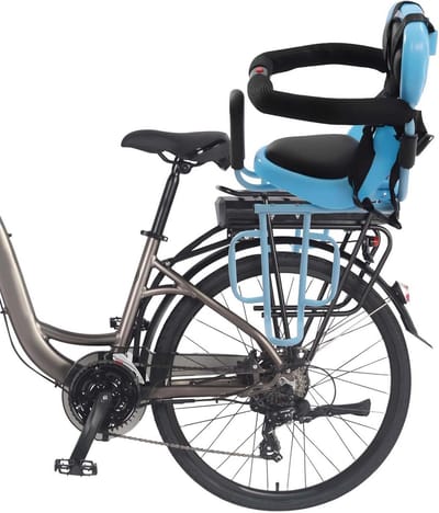 Kinderzitje Fiets Achter Veiligheidsstoel met Pedaal en Beugel - Geschikt voor Mountainbike, Stadfiets en Vouwfiets - Draagvermogen tot 30 kg - Leeftijd 8 maanden tot 6 jaar