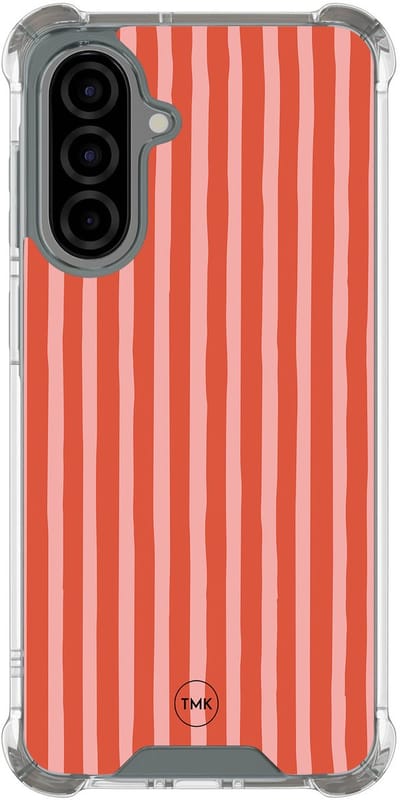 Shockproof hoesje geschikt voor Samsung Galaxy A56 - Streepjes - Schokbestendig - Verhoogde randen - TPU case - Extra Sterke Back Cover - Gestreept - Transparant, Multi