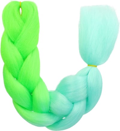 Haarsoires Imitatiehaar - Jumbo Braids 60cm - Hairextensions - Groen blauw - Braiding Hair - Vlechthaar - Vlechtextentions