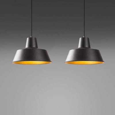Opviq Hanglamp Saglam 3738, zwart/goud, metaal, 2-lamps