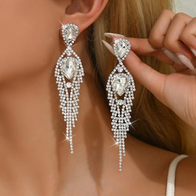 2 stuks trendy en charmante diamanten oorbellen voor dames, oorbellen, reizen, carnaval, feest, vakantiekleding cadeaus brown