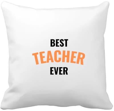 Akyol - best teacher ever Kussen hoes - Docent - de beste leraar/lerares - juf - meester - verjaardagscadeau - verjaardag - cadeau - afscheidscadeau - geschenk - leuke cadeau - kado - gift - juffendag - meesterdag - 40 bij 40 cm