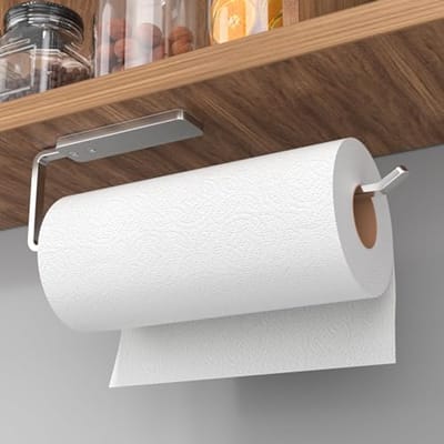 Ultiluxe® Keukenrolhouder - Keukenrol Houder - Papierrol Houder - 31 cm - Zelfklevend - Zonder Boren - Aluminium - Zilver