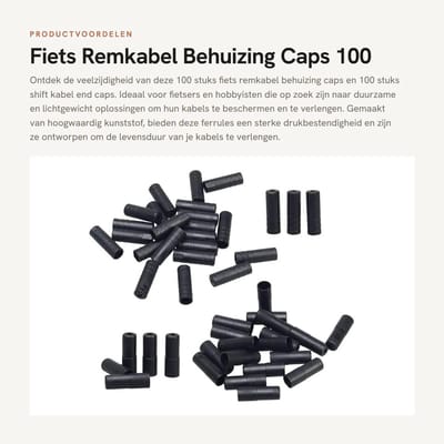 Dailygoods- Ferrule 100 Stuks - Remkabel Behuizing - Schakelkabel Behuizing - Kunststof - Lichtgewicht - Duurzaam - Voorkomt Rafelen - Kabelkap