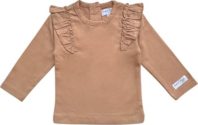 baby ruffle shirt Nova taupe