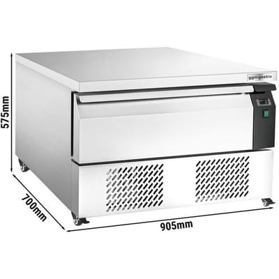 GGM Gastro Tiefkühl-/Kühlunterbau-Kombination - 905mm - 1 Schublade - 2x GN 1/1 Zilver