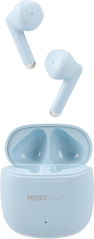 Musthavz True Wireless Earphone Lite Earbuds - Draadloze Oordopjes - Wireless Bluetooth Earphones - Oortjes geschikt voor Apple en Android - Blauw/Blue