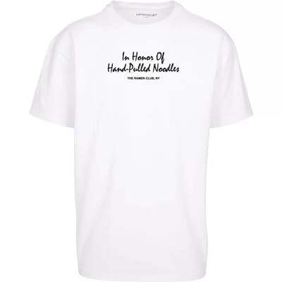Mister Tee - Ramen Club Heavy Oversize Heren T-shirt - S - Wit