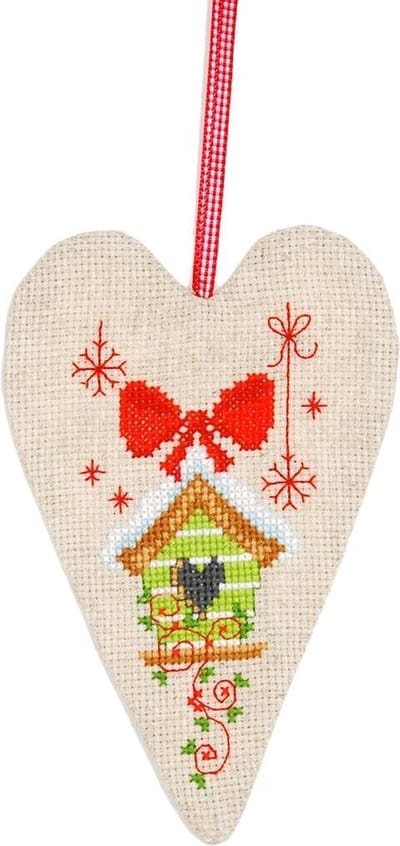 Deco hartje kit Vogelhuisje - Vervaco - PN-0145782