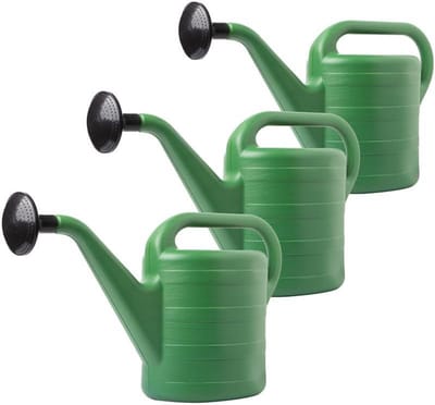 Set van 3 Gieters 5 Liter met Afneembaar Sproeikop - UV-bestendig Groen