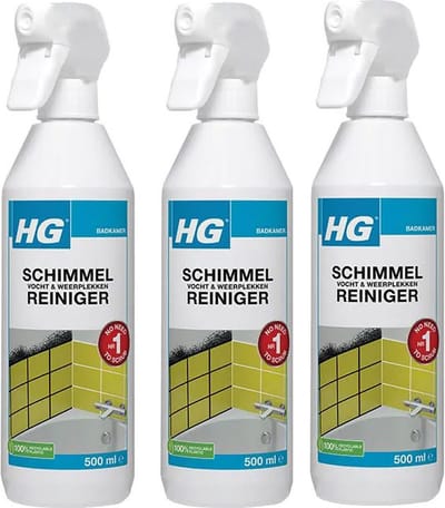 HG Schimmelreiniger Vocht- en Weerplekkenreiniger 3-pack met KD spons