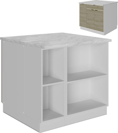 Vicco Fame-Line Keukeneiland – 90 cm met lade, zonder werkblad Eiken paneel