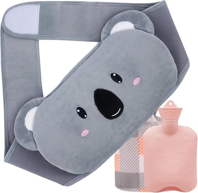 Warmwaterkruik - 3-in-1 waterbuisriem met riem, 1 l rubberen waterbuis, 122 cm, langdurig draagbaar