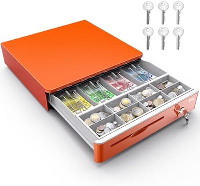 Automatische Kassalade 16 Inch met Microschakelaar voor POS-systemen - 5 Biljettenvakken en 8 Muntvakken