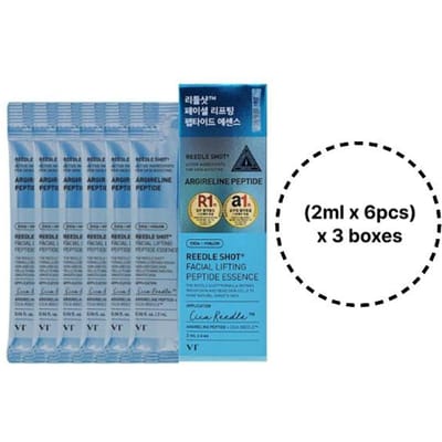 VT Cosmetic in Korea -  VT Reedle Shot Facial Lifting Peptight Essence 2ml (0.06fl.oz.) X 6pcs (3 Options) #(2ml x 6pcs) x 3boxes