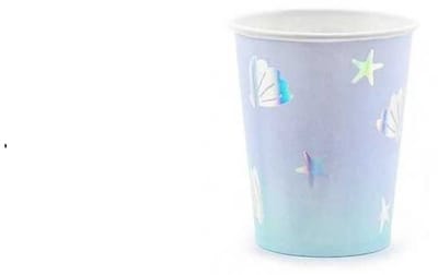 6 bekers 220ml zee schelpen zeester