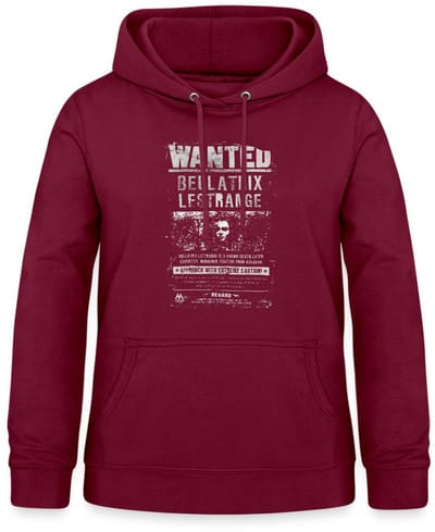 Harry Potter Bellatrix Lestrange Wanted Poster Hoodie Dames