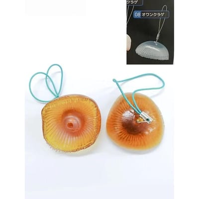 Kwallen Sleutelhanger Capsule Speelgoed Simulatie Zeedier Model Speelgoed Stereogram Gacha Hangers Cadeaus black