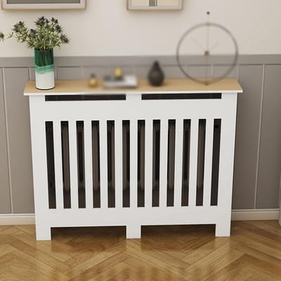 Radiatorbekleding PVC - Verwarmingskast - Decoreren Ruimte - Pen Gatverbinding - 50x60x25cm - Wit