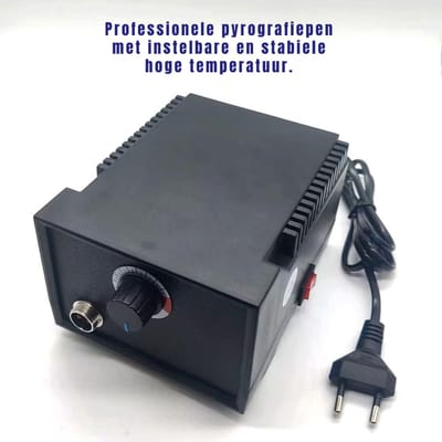 MIRA® Houtbrander set - Houtbrander - Pyrografie - Zwart - ‎23cm x 13cm x 16cm
