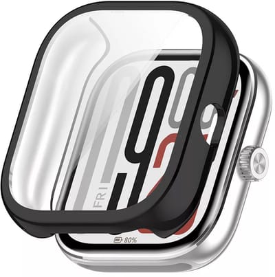 Strap-it Schokabsorberend TPU hoesje - soft case geschikt voor Redmi Watch 5 (zwart)