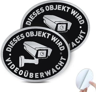 Video Bewakingsbord van Aluminium - Waterdicht en UV-bestendig - 2 Stuks - Makkelijk te Installeren