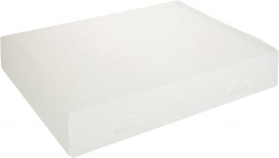 Geschenkdoos kunststof, frosted kunststof, formaat 35x25x6cm White frosted (10 stuks)