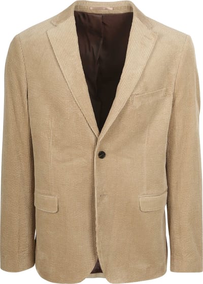 Suitable Colbert Corduroy Beige - Maat 48 - Heren - Ribstructuur - Volwassen mannen blazer